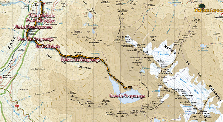 Route Mapa Solana of Creguea