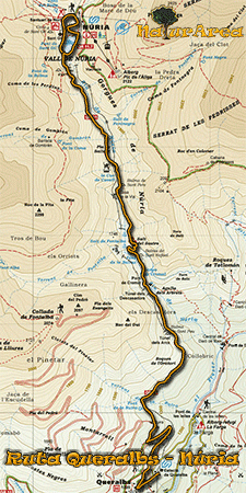 Mapa Ruta Queralbs - Nuria