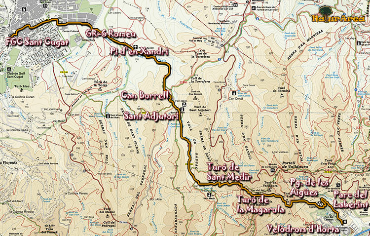 Mapa San Cugat - Horta
