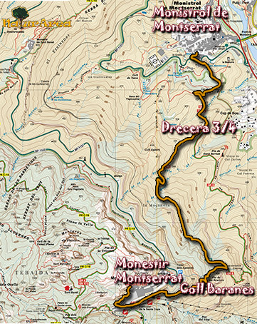 Mapa Monistrol - Montserrat